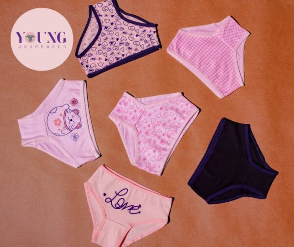 YOUNG Underwear for Girls Pack of 6 Printed Panty 1023 - Image 7