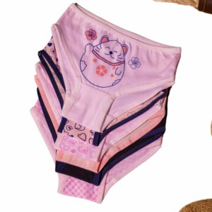YOUNG Underwear for Girls Pack of 6 Printed Panty 1023