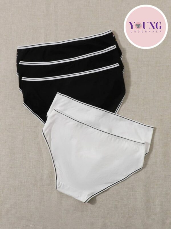 Bikini Brief Underwear | Multipack | Set of 6 | Available in Plus Size | Solid Cotton Underwear | Colorful Illustrations - 1008 - Image 3