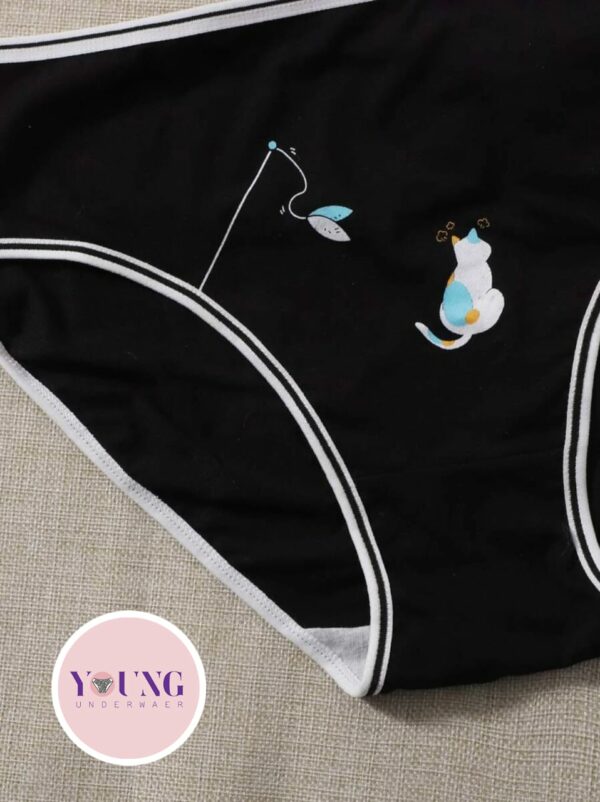 Bikini Brief Underwear | Multipack | Set of 6 | Available in Plus Size | Solid Cotton Underwear | Colorful Illustrations - 1008 - Image 5