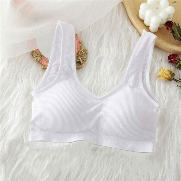 Women's 100% Cotton Bra | 4002 سوفت برا حمالة عريضة - باكيت 3 قطع - Image 8
