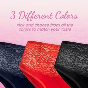 Dentelle Panties for women 100% Cotton model 1017- باكيت 3 قطع