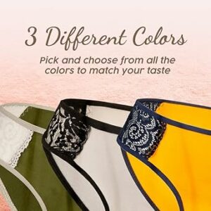 Dentelle Panties for women 100% Cotton model 1018 - باكيت 3 قطع