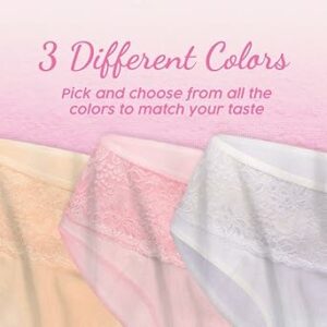 Dentelle Panties for women 100% Cotton model 1020- باكيت 3 قطع - 1020