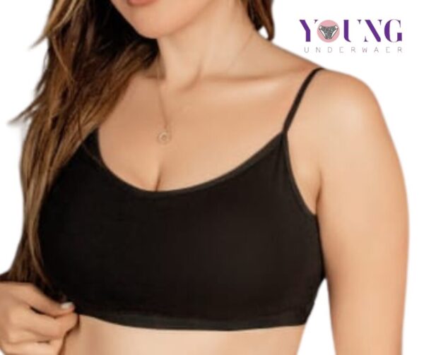 Women's 100% Cotton Bra |4001 سوفت برا حمالة رفيعة - باكيت 3 قطع