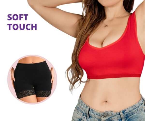 اللمسة الناعمة | Soft Touch باكت سوفت برا 4002 + باكت شورت دانتيل